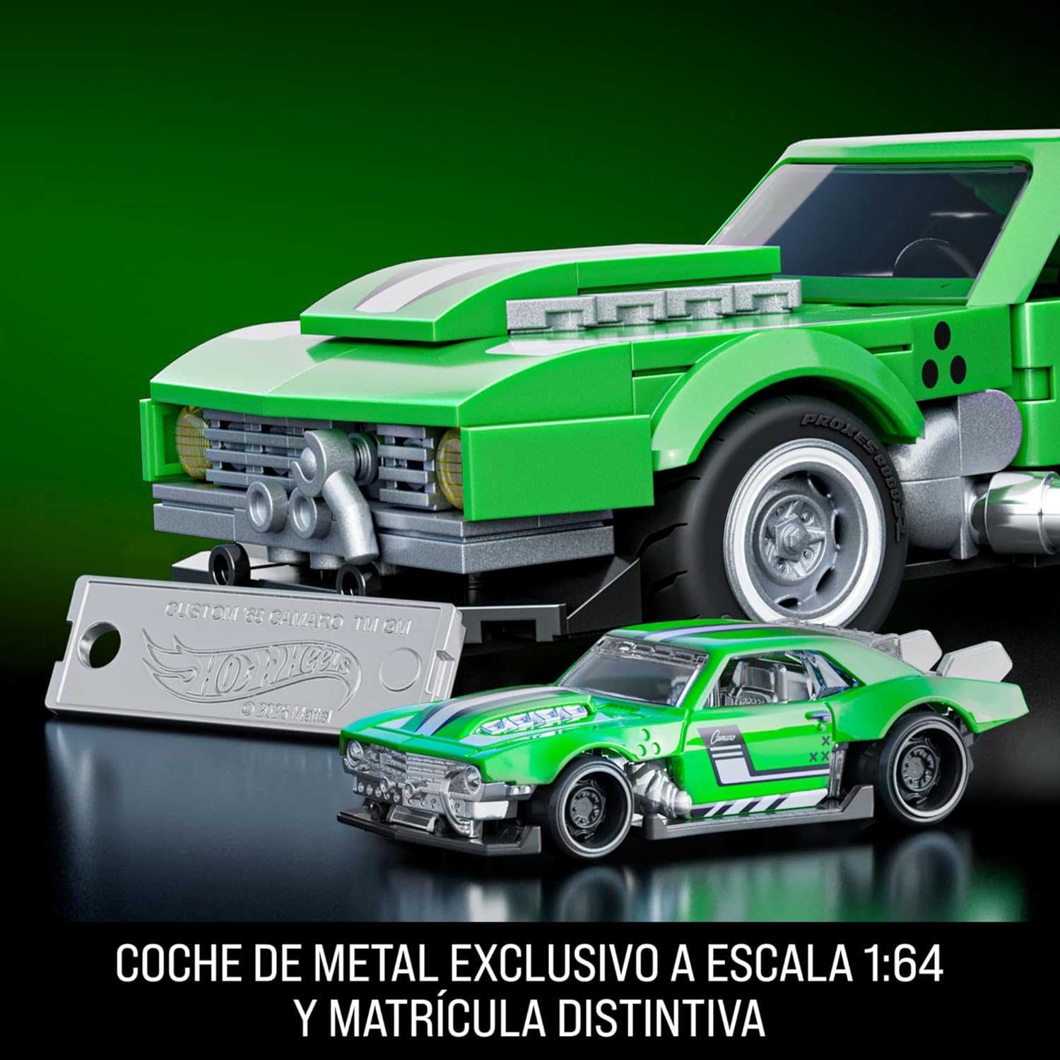 HOT WHEELS Mattel Brick Shop Hot Wheels Custom '68 Camaro Speed Series, 289 piezas JFT16