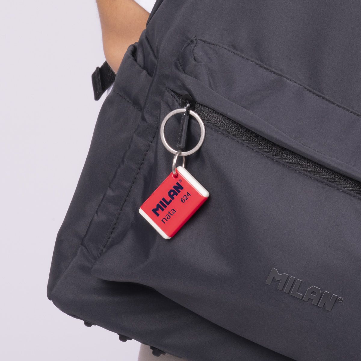 Blíster llavero goma MILAN nata® 624
