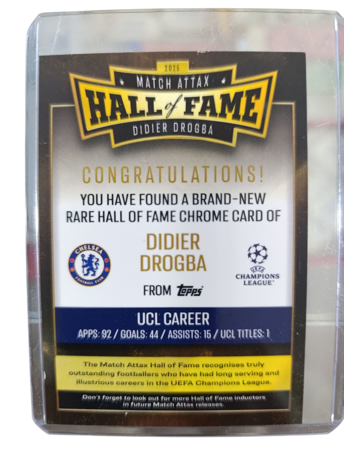 MATCH ATTAX SEASON 2025-26 HALL OF FAME DIDIER DROGBA