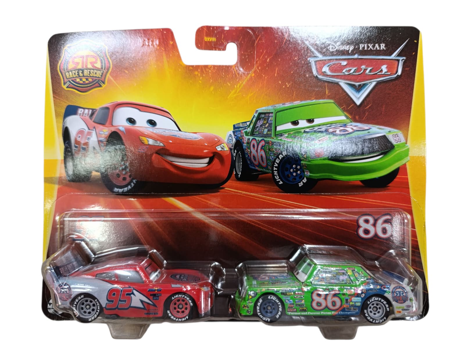PACK 2 DISNEY CARS PIXAR RAYO MCQUEEN+CHICK HIGKS JDH47