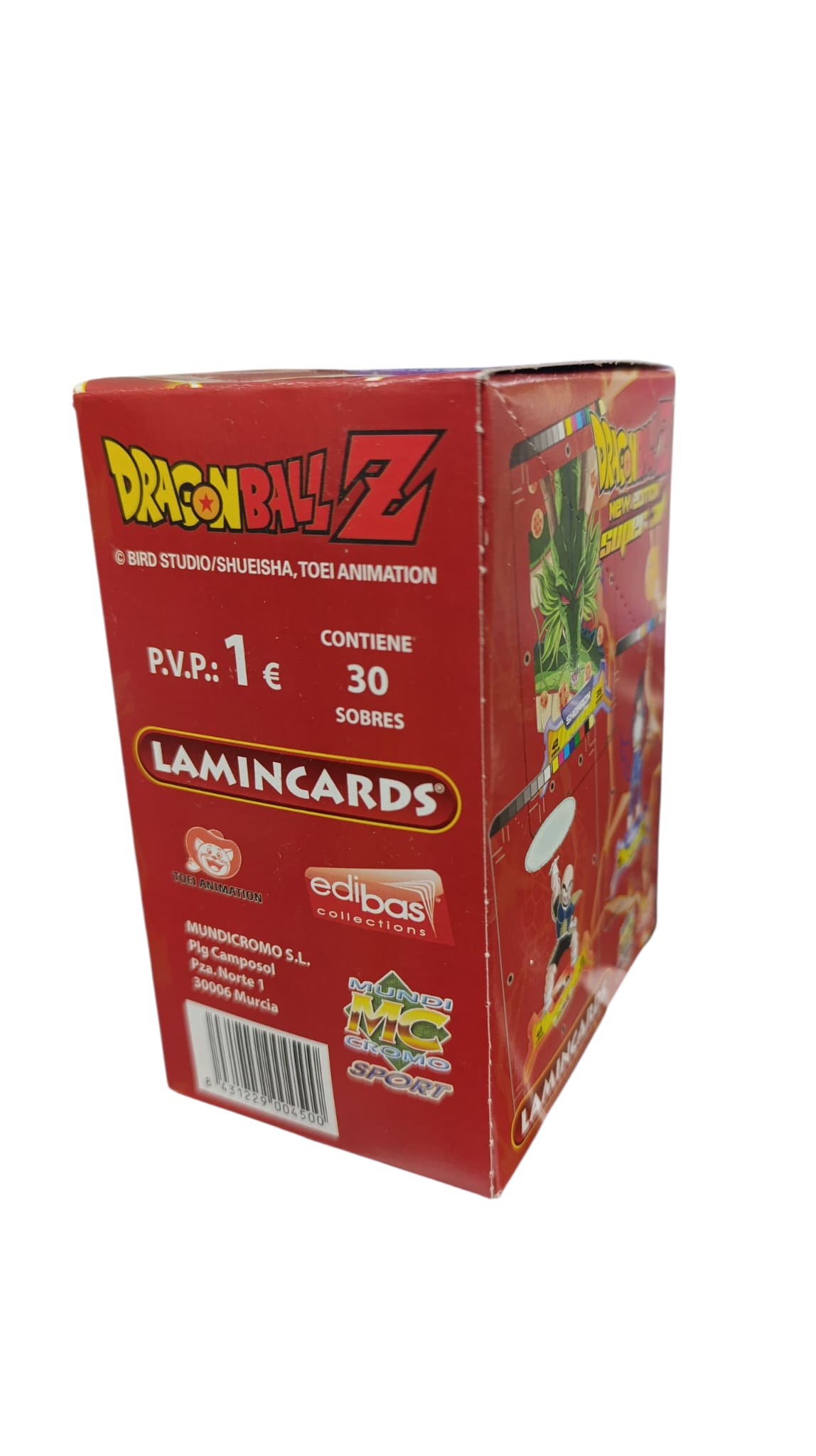 CAJA 30 SOBRES LAMINCARDS DRAGONBALL Z New Edition SUPER 3D de EDIBAS