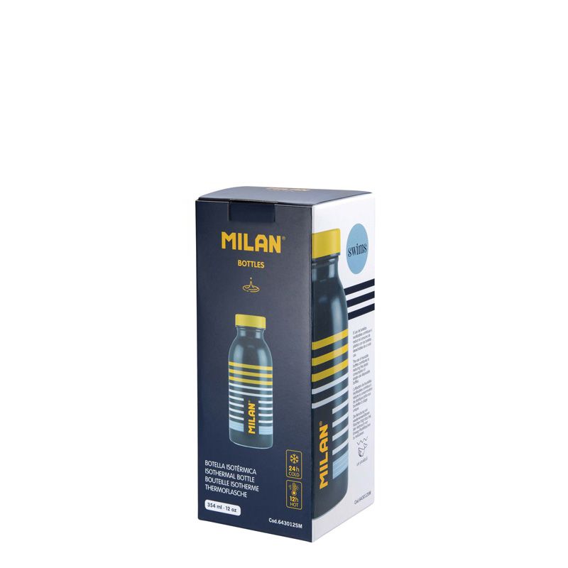 Botella isotérmica de acero inoxidable 0,35 L serie especial Swims de MILAN