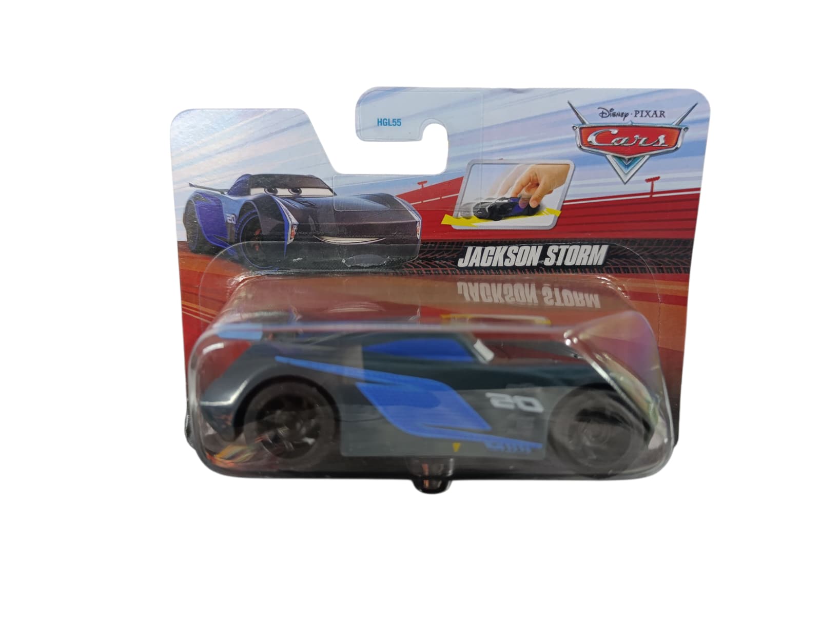 COCHE PLASTICO CON RETROCESO DISNEY CARS JACKSON STORM HGL55