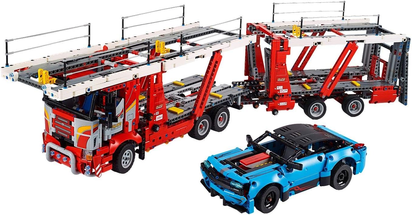 LEGO Technic - Camión de Transporte de Vehículos Incluye un Coche Chevrolet Corvette ZR1 (42098)