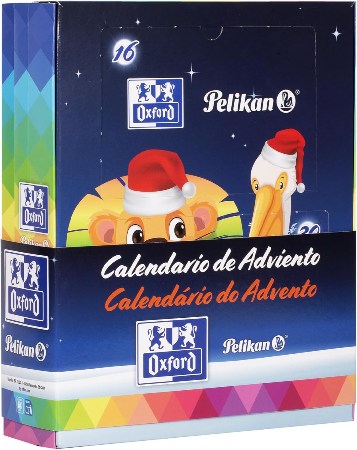 Oxford Gift Selection - Calendario de Adviento 2025, Set de papelería Oxford y Pelikan