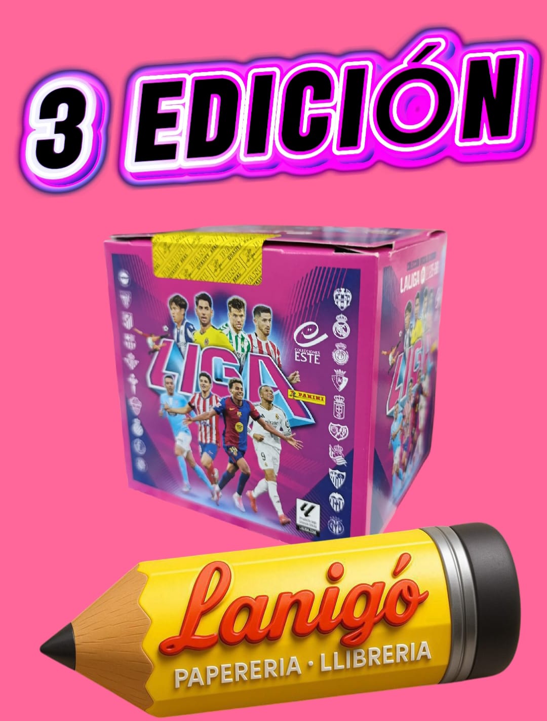 caja 50 sobres 3 EDICIÓN LALIGA ESTE 2025-2026 de PANINI