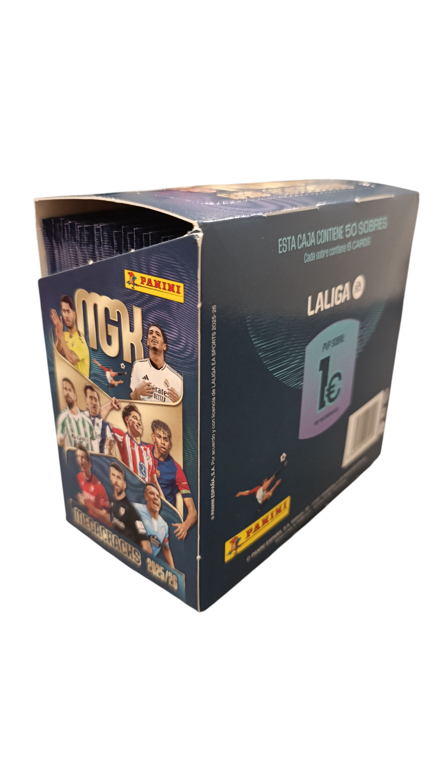 CAJA 50 SOBRES MEGACRAKS 2025-2026 DE PANINI