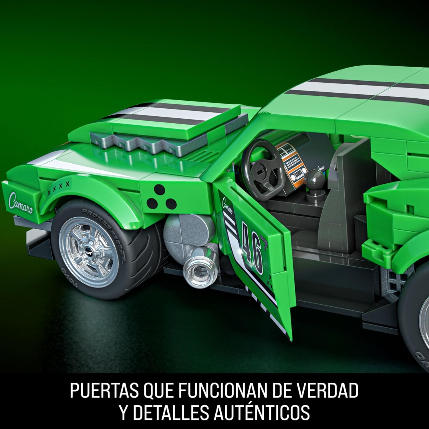 HOT WHEELS Mattel Brick Shop Hot Wheels Custom '68 Camaro Speed Series, 289 piezas JFT16