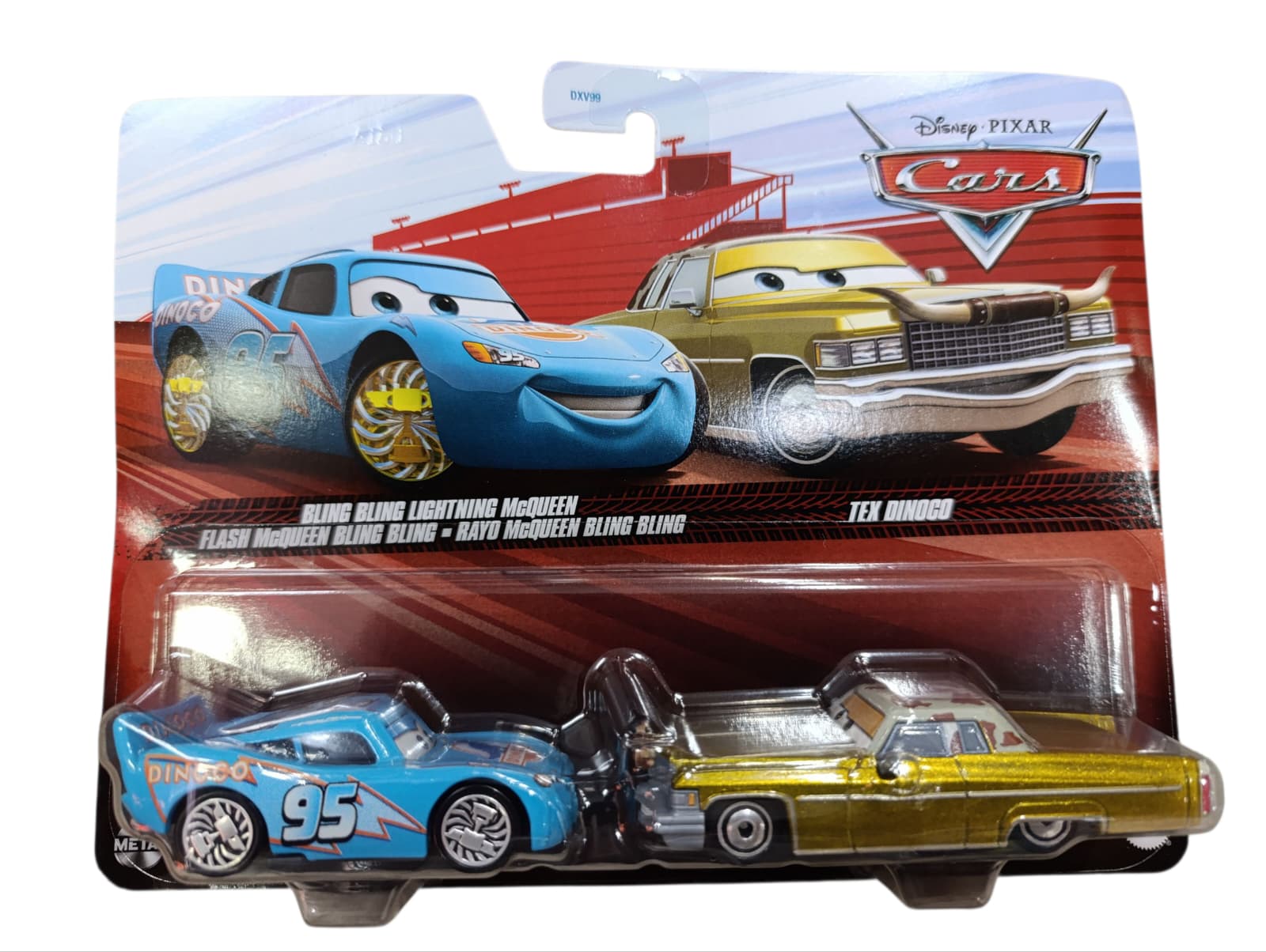 PACK 2 DISNEY CARS PIXAR RAYO BLING-TEX DINOCO JDH42