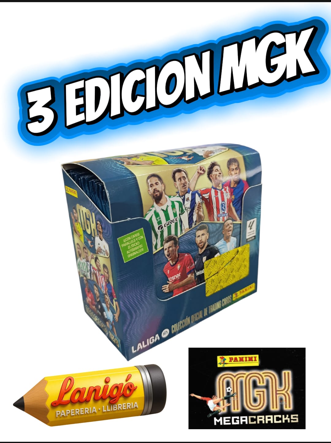 CAJA 50 SOBRES MEGACRAKS 3º EDICION 2025-2026 DE PANINI