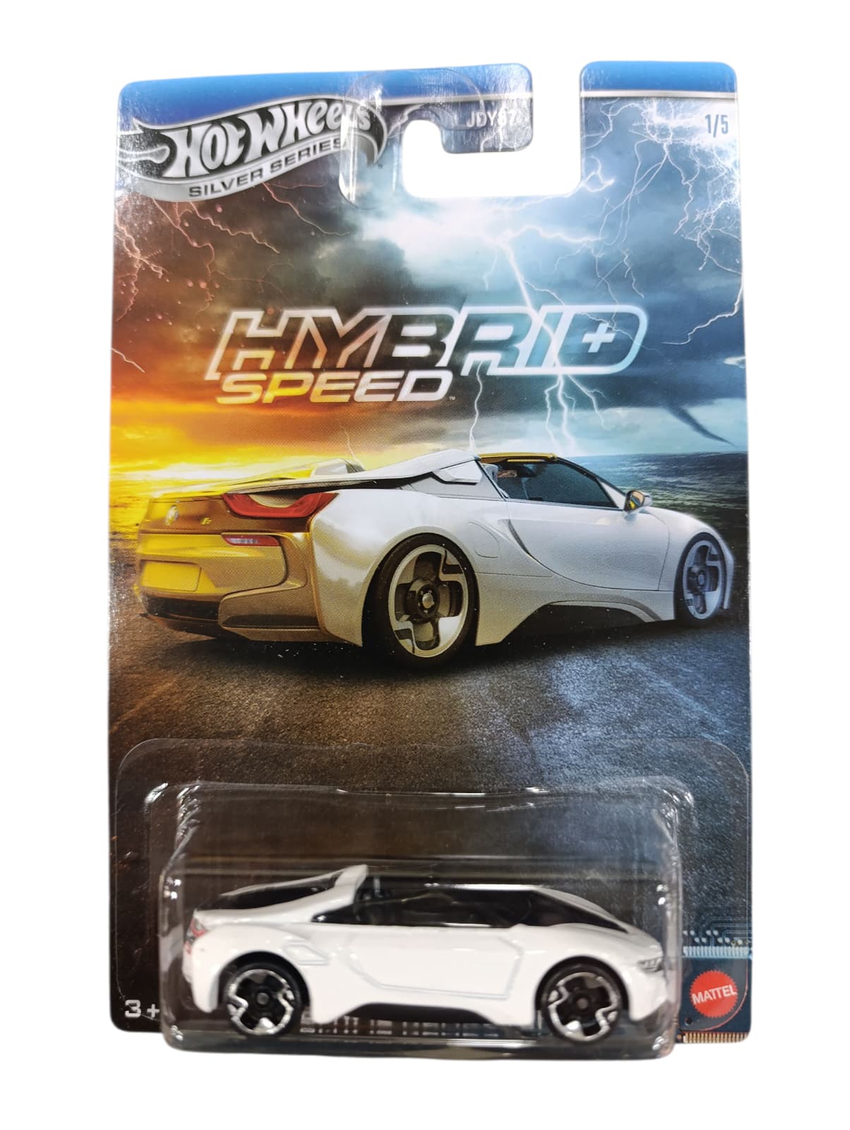 HOTWHEELS SILVER SERIES HYBRID SPEED BMW I8 ROADSTER JCB76 