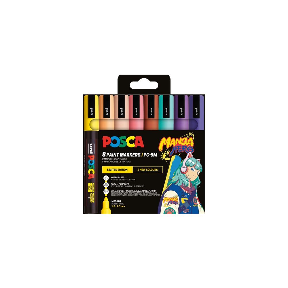 PACK 8 POSCA PC-5M LIMITED EDITION