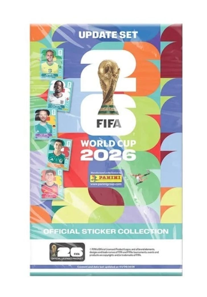 120 UPDATE STICKERS Official Sticker Collection de PANINI