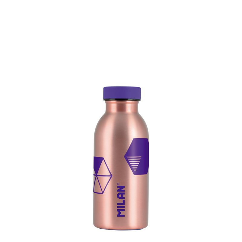 Botella isotérmica de acero inoxidable 0,35 L serie Copper, lila de MILAN