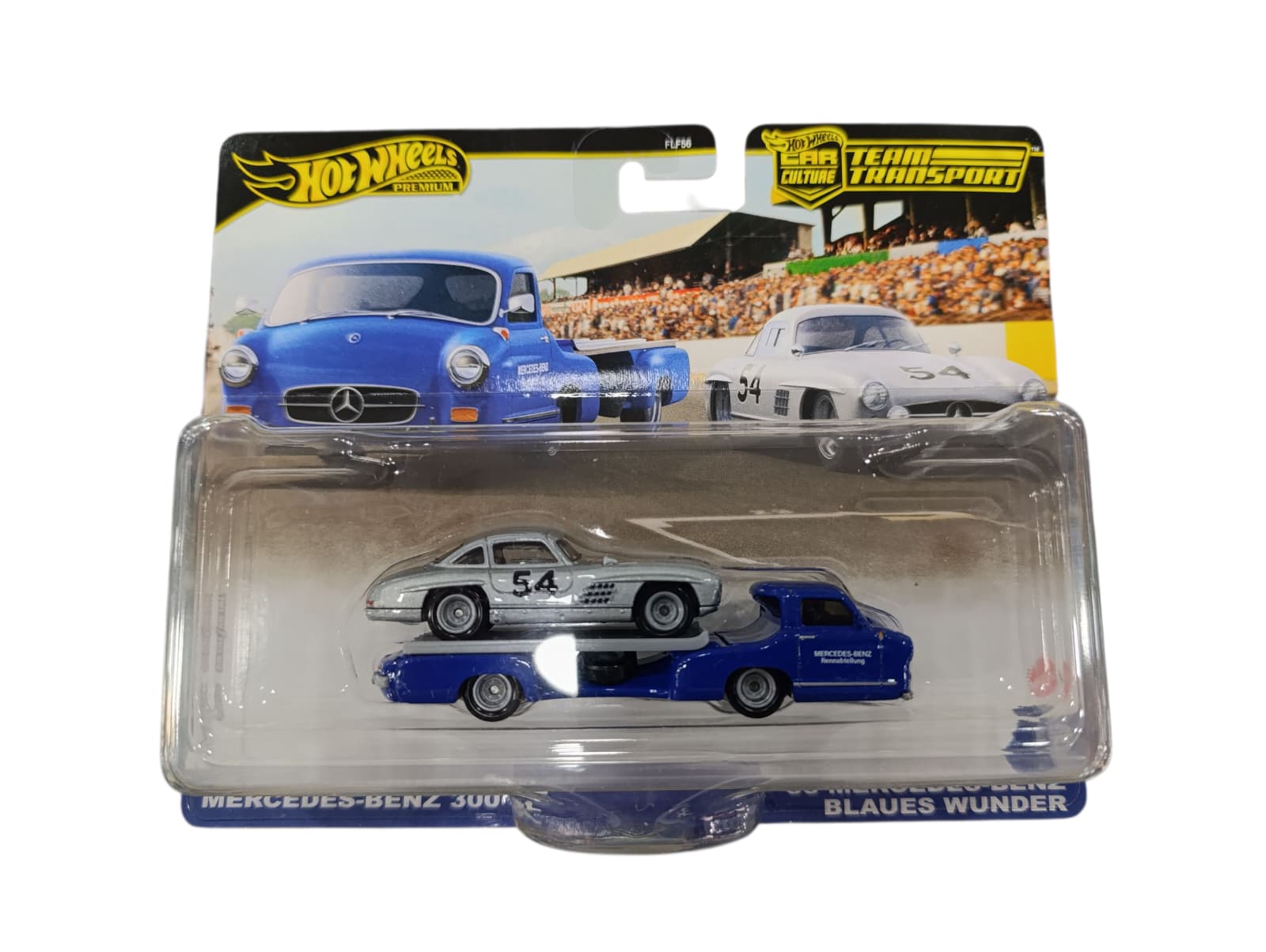 HOTWHEELS PREMIUM CAR CULTURE TEAM TRANSPORT MERCEDES-BENZ 300 SL HRV48