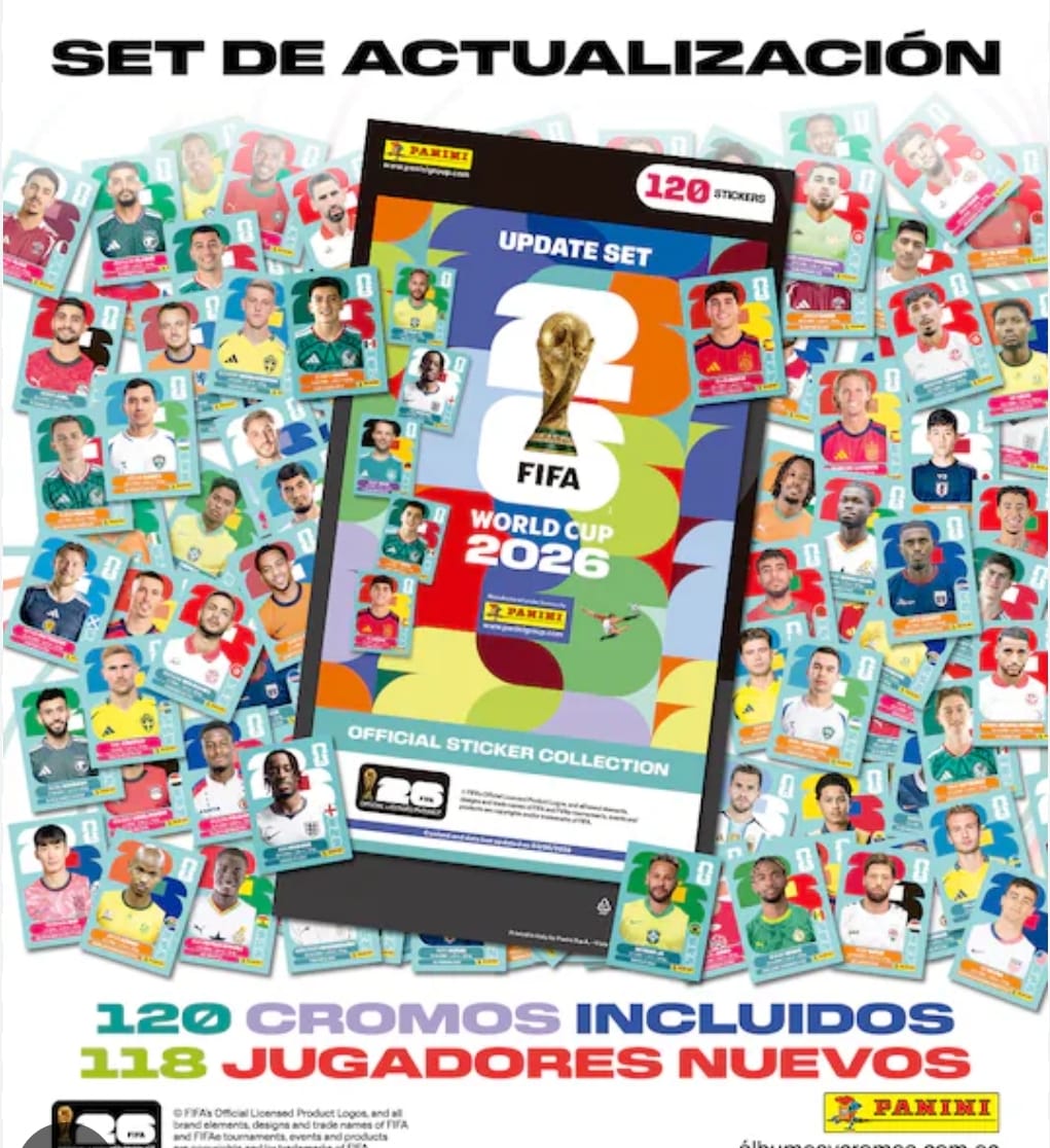 120 UPDATE STICKERS Official Sticker Collection de PANINI