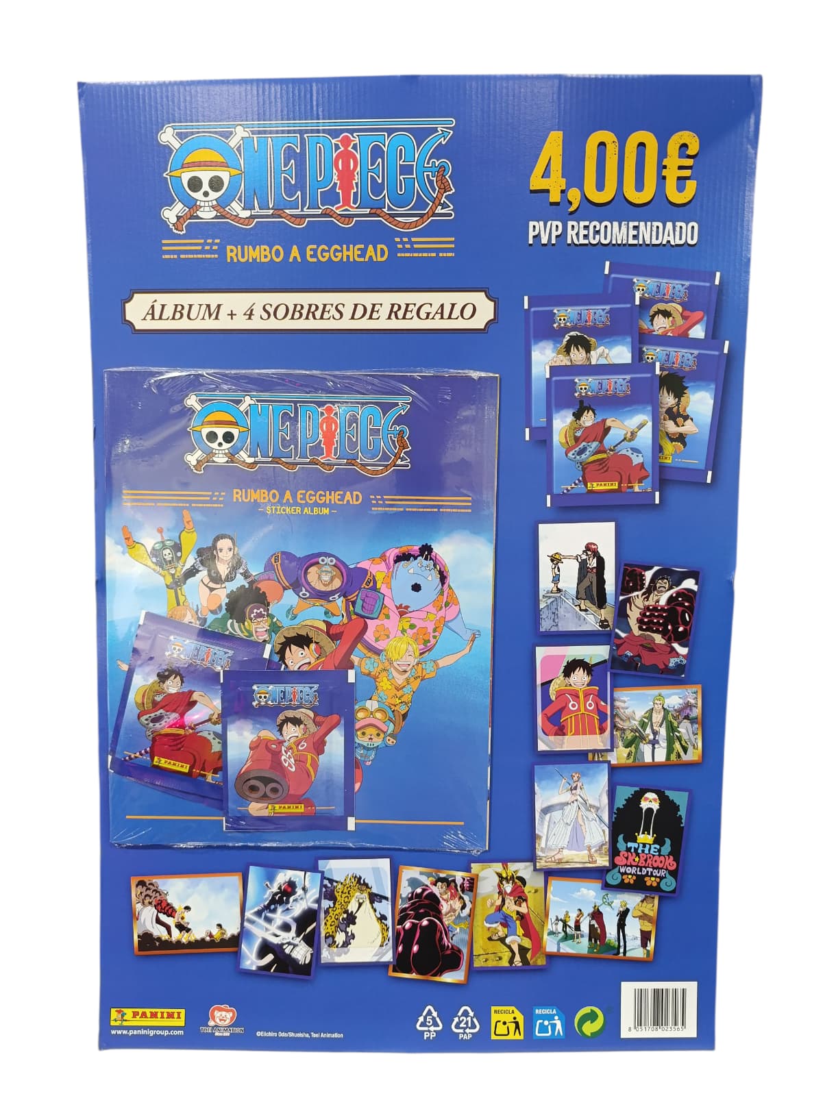 ALBUM + 4 SOBRES ONE PIECE RUMBO A EGGHEAD DE PANINI