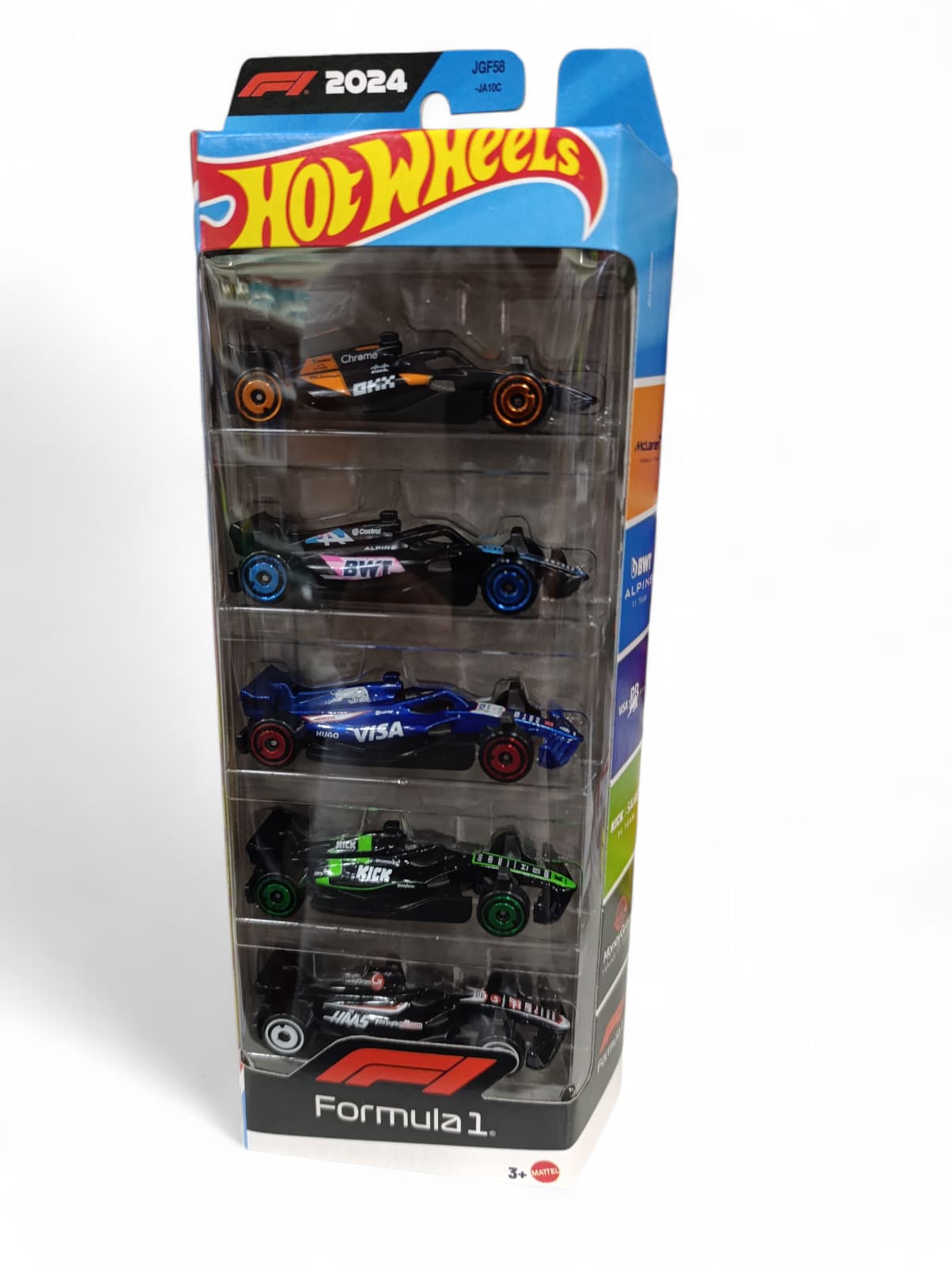 PACK 5 HOTWHEELS FORMULA 1 2024 JGF58