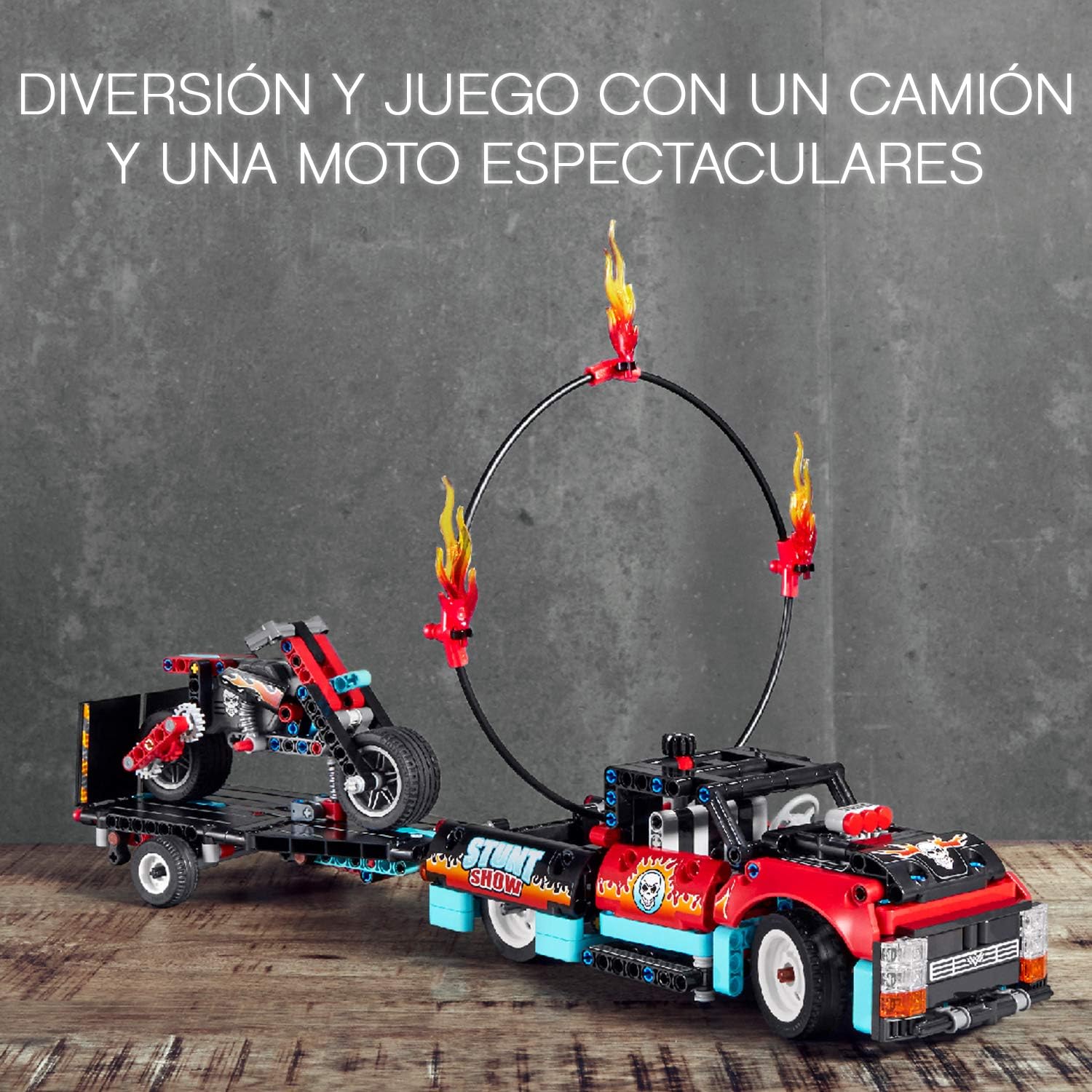 LEGO 42106 Technic Espectáculo Acrobático: Camión y Moto