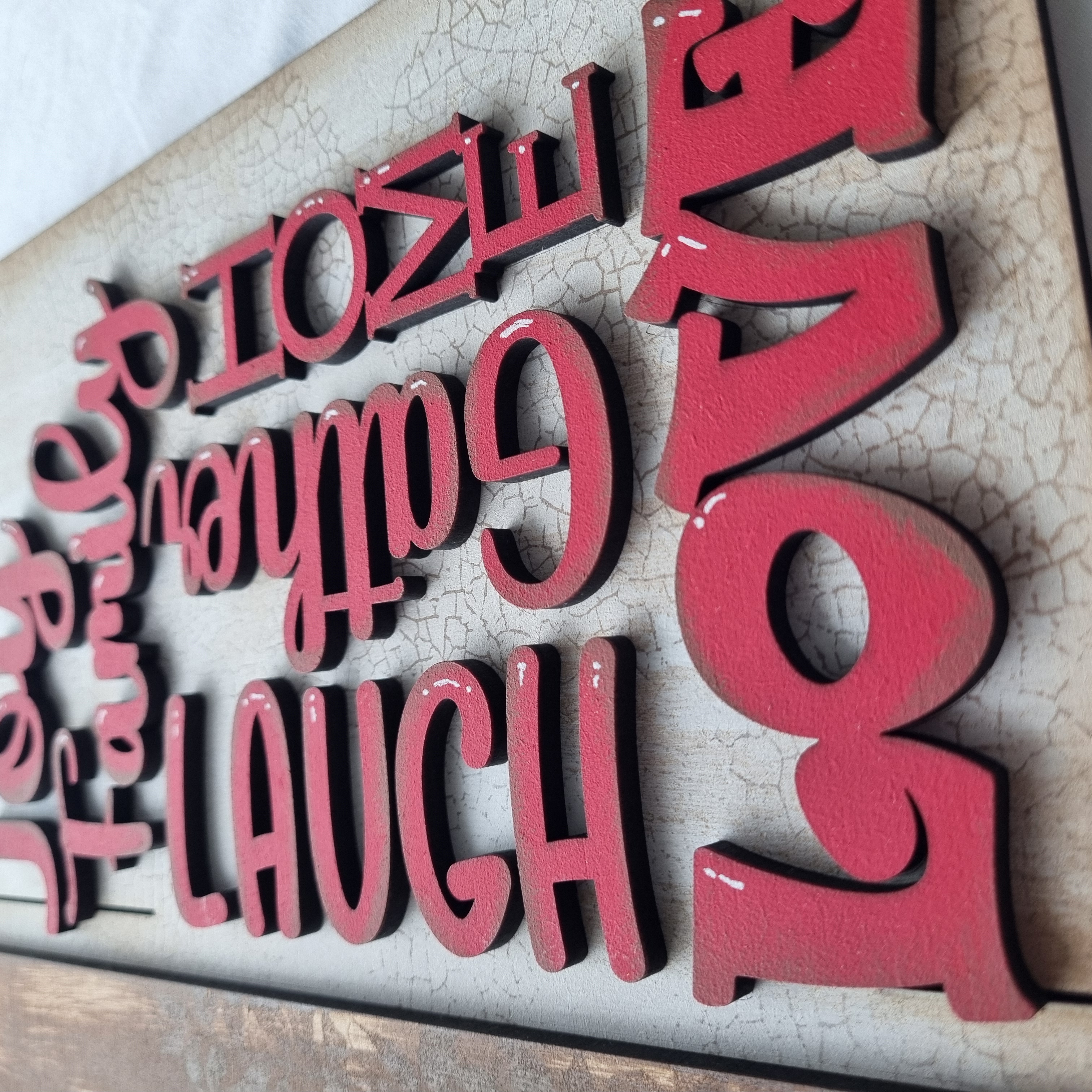 Joyful Home Picture Plaque - Red