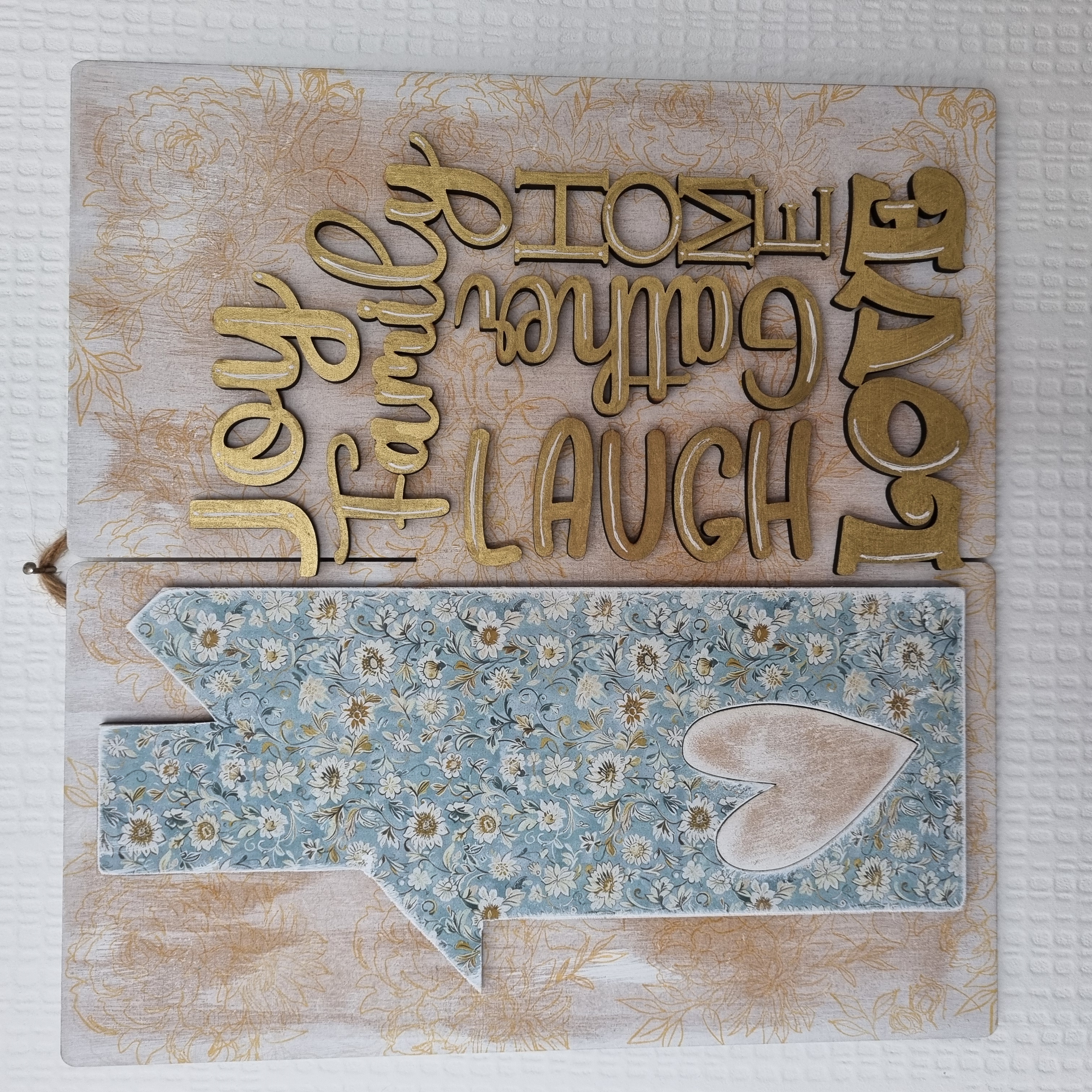 Joyful Home Picture Plaque - Gold