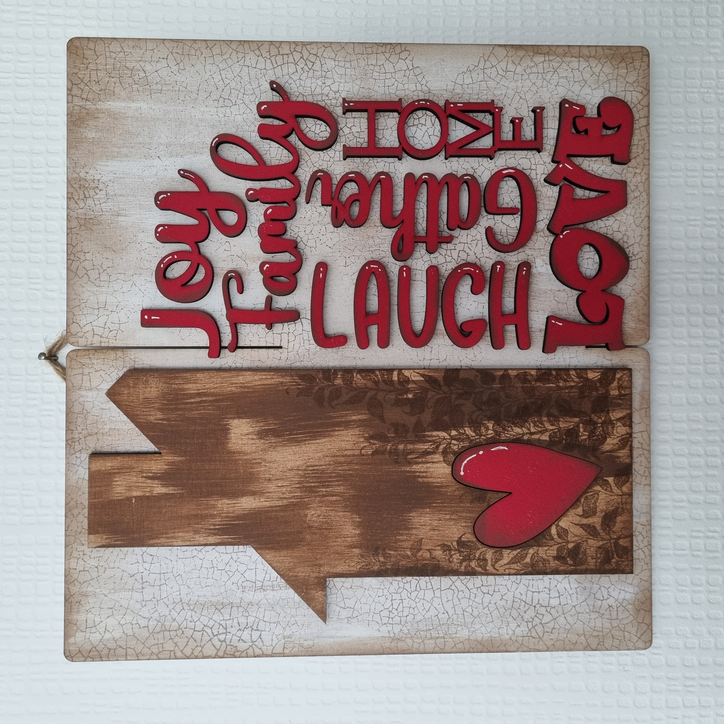 Joyful Home Picture Plaque - Red