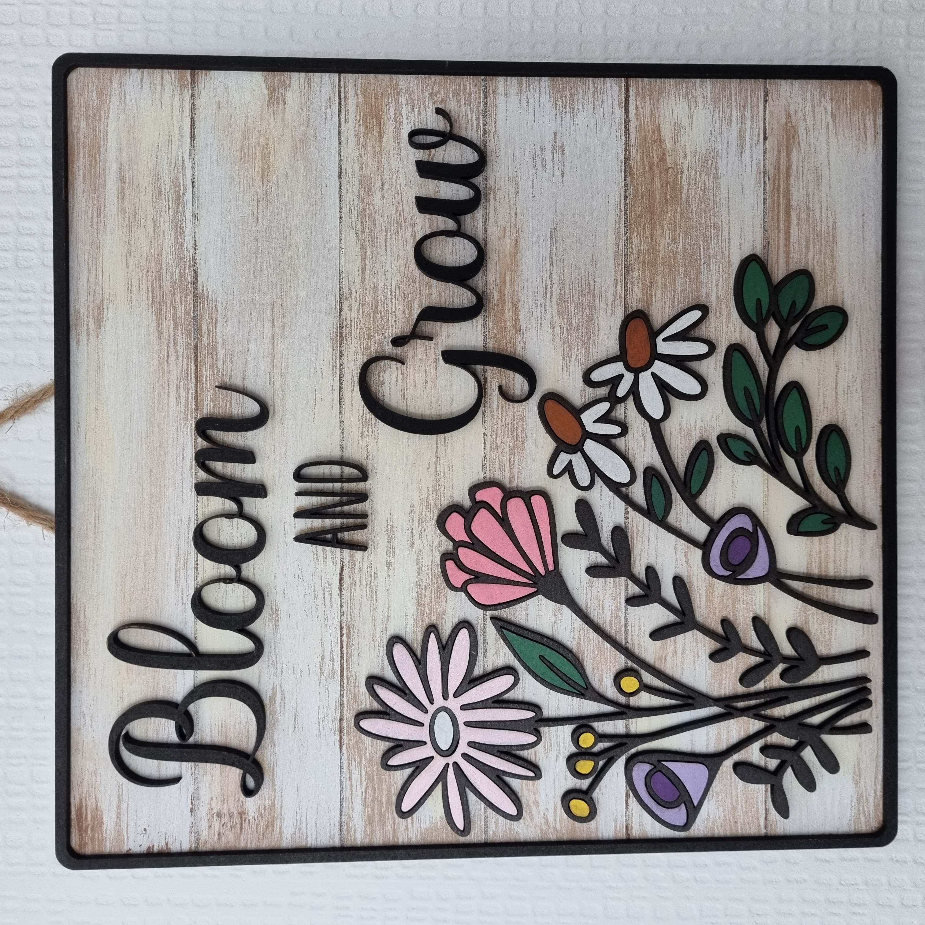 Floral Bloom and Grow Picture Plaque