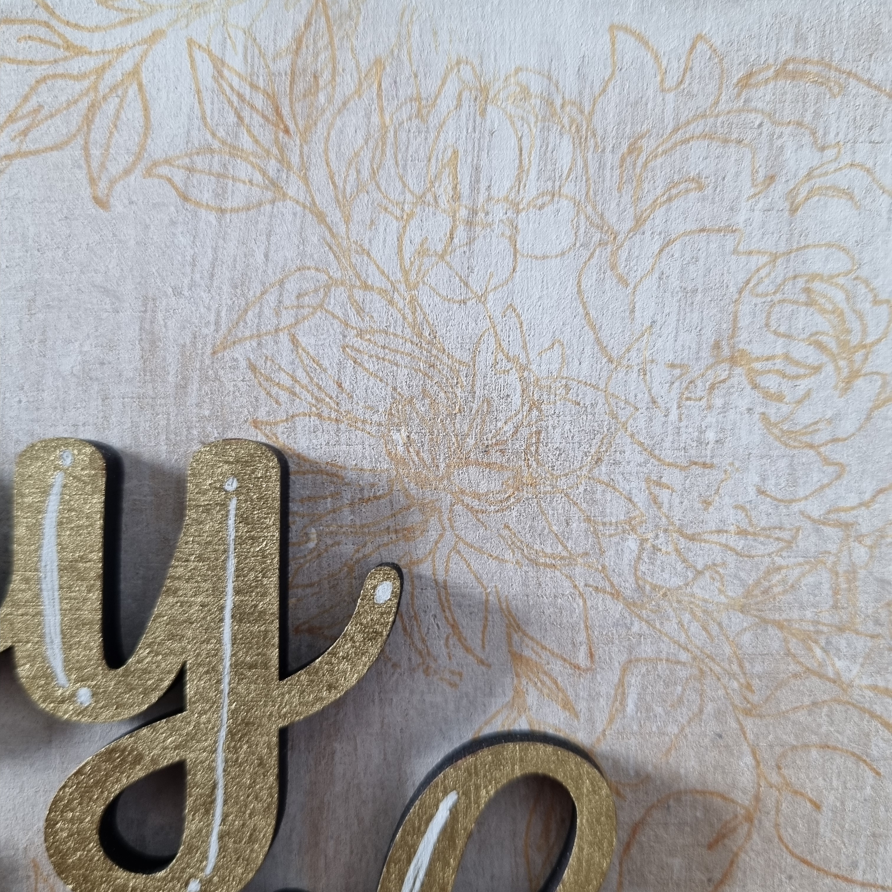 Joyful Home Picture Plaque - Gold