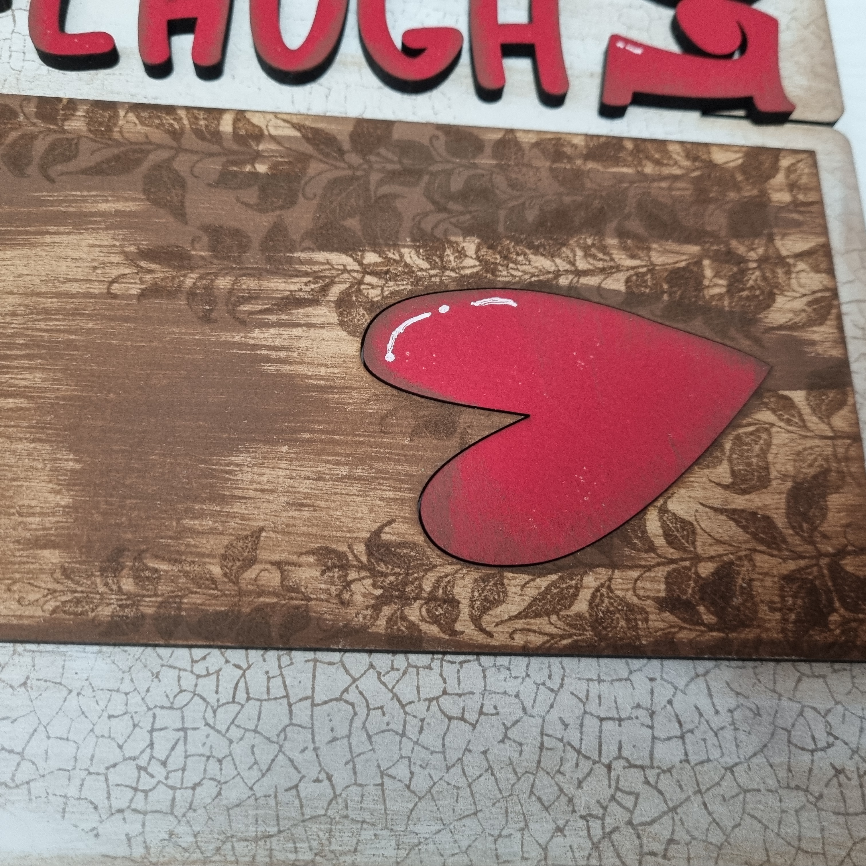 Joyful Home Picture Plaque - Red