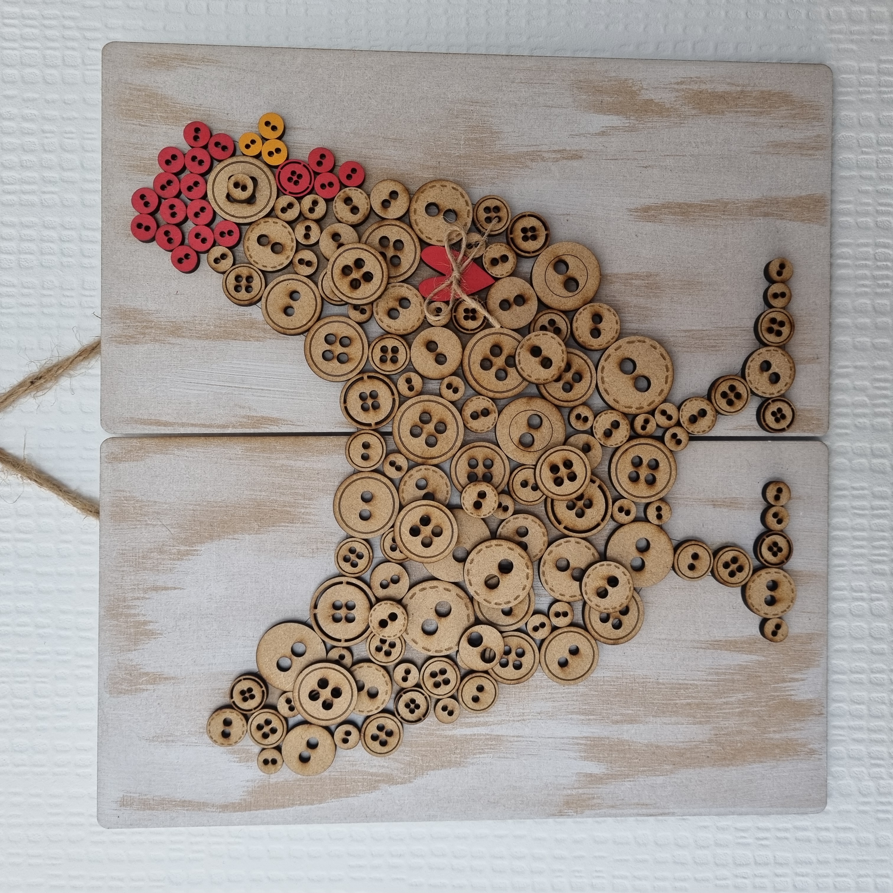 Button Chicken Picture Plaque