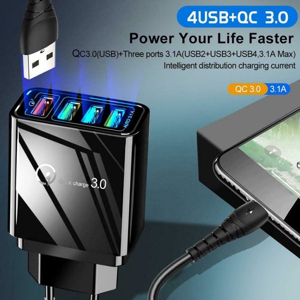 USB kroviklis 3+1