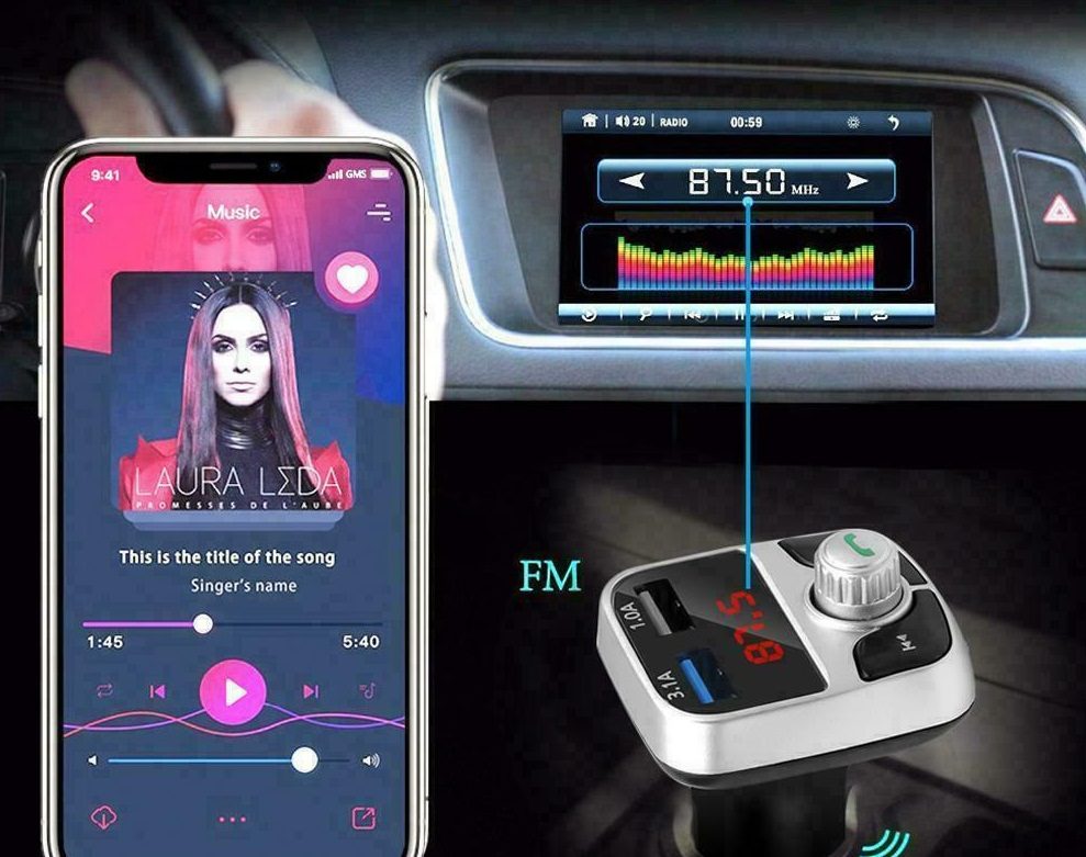 FM Bluetooth transmiteris
