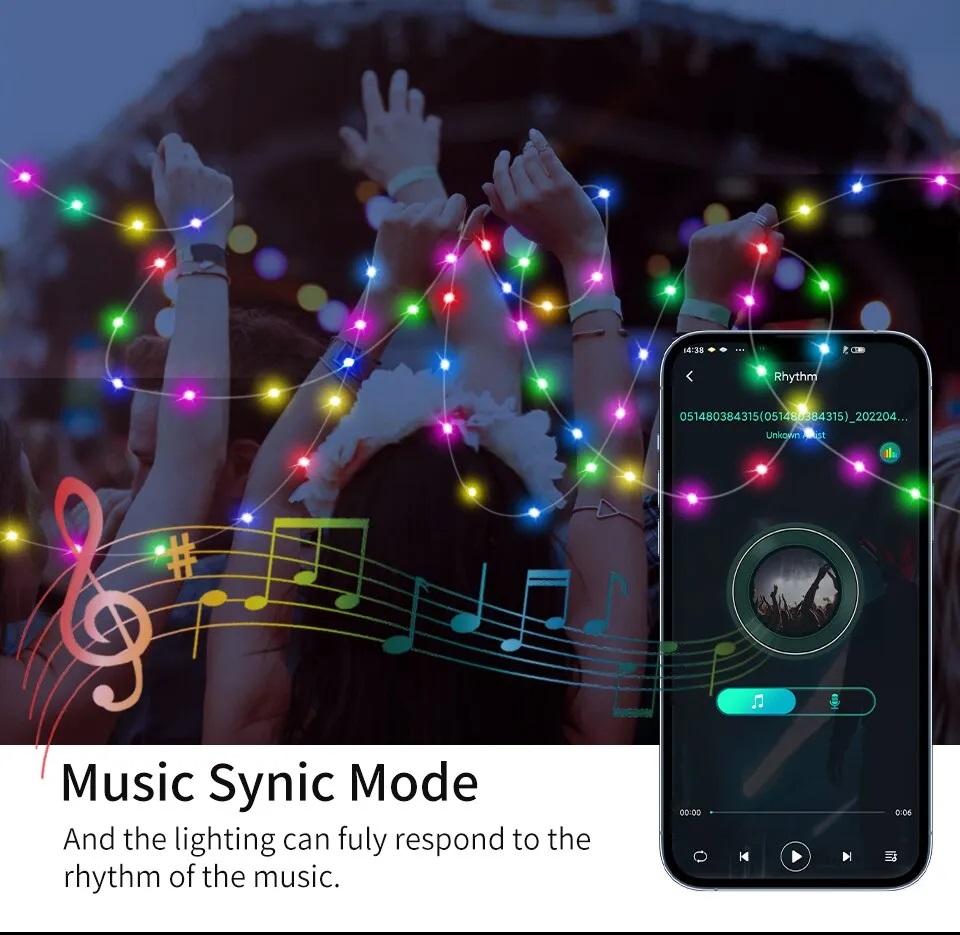 Kalėdinės lemputės su Bluetooth / girlianda