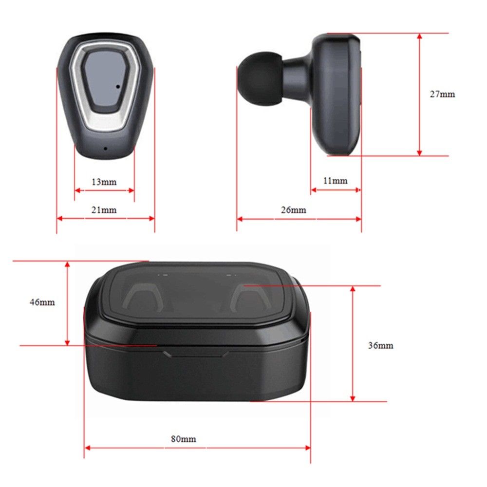 Belaidės Bluetooth ausinės su papildoma išorine baterija
