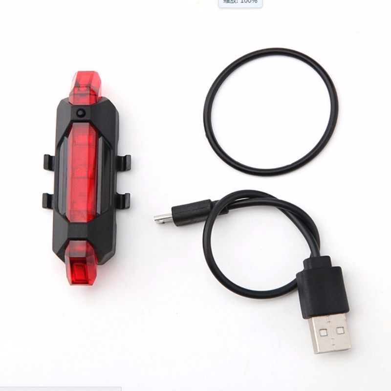 Dviračio galinis žibintas su USB