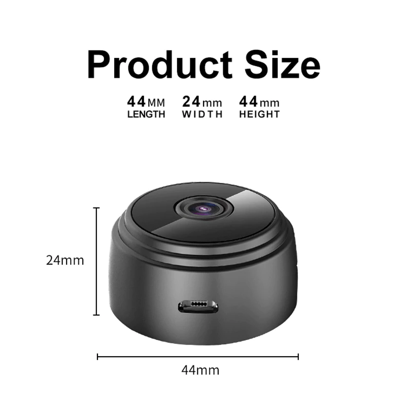 Mini kamera su magnetiniu stovu ir vidiniu akumuliatoriumi