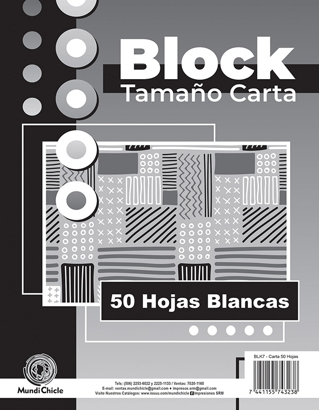 Block Hoja Lisa y Rayado #1