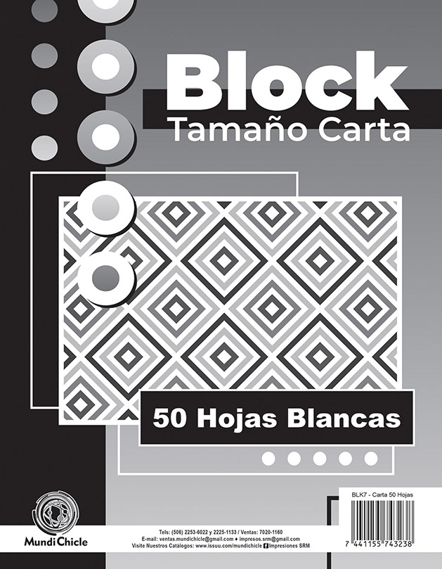 Block Hoja Lisa y Rayado #1