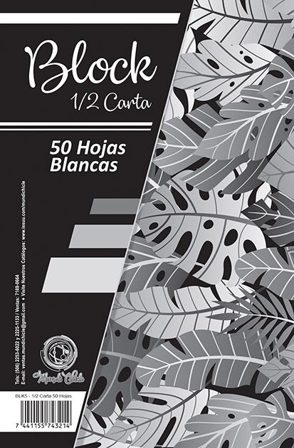 Block Hoja Lisa y Rayada #2