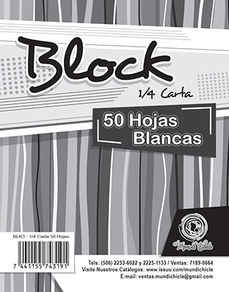 Block Hoja Lisa y Rayado #3