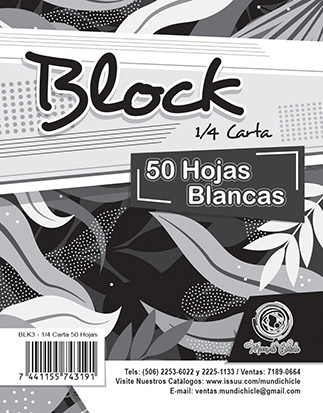 Block Hoja Lisa y Rayado #3