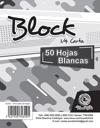 Block Hoja Lisa y Rayado #3