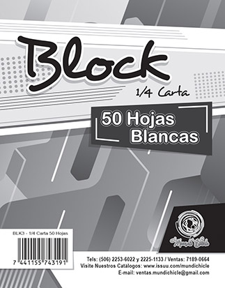 Block Hoja Lisa y Rayado #3