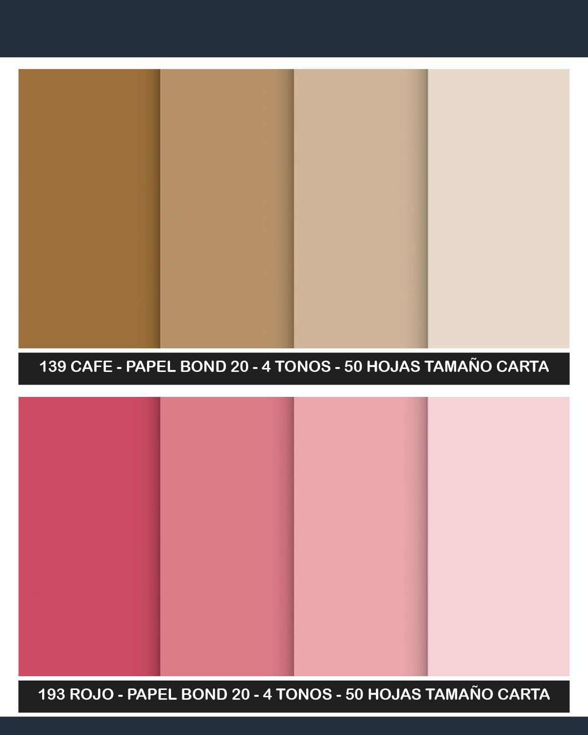 Bond colores 4 Tonos