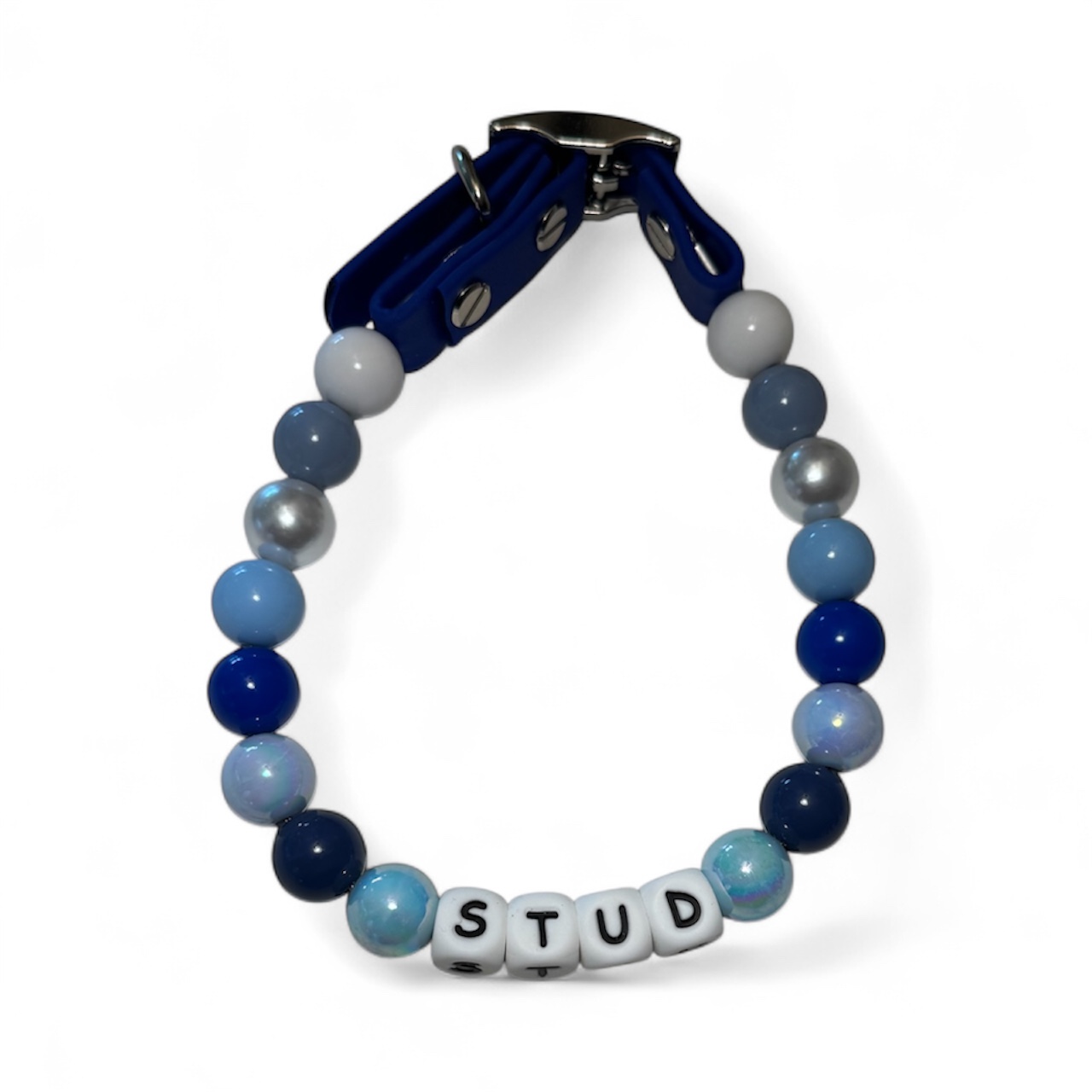 Royal Blue Acrylic Beaded Collar