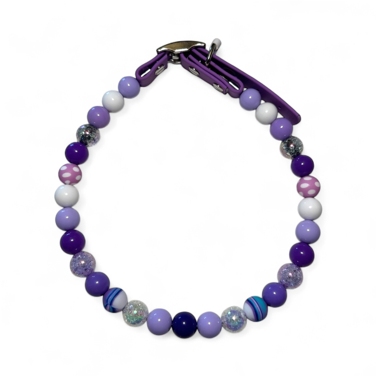Purple Acrylic Beaded Collar