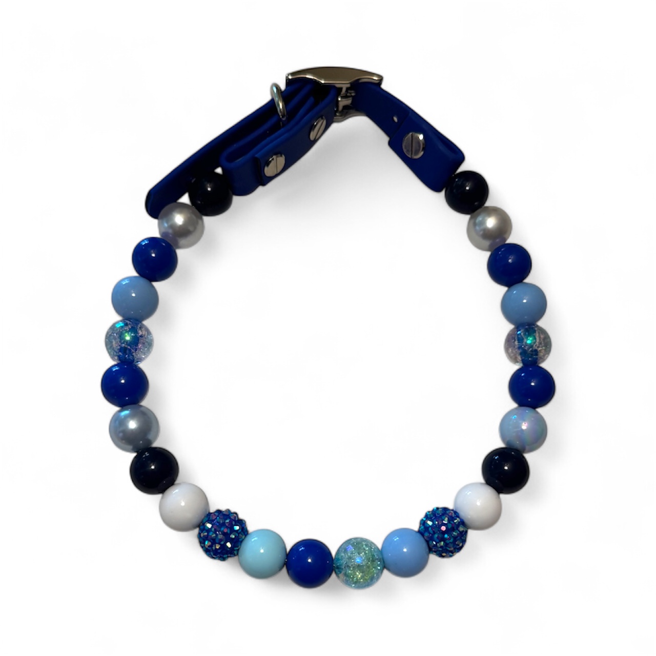 Royal Blue Acrylic Beaded Collar