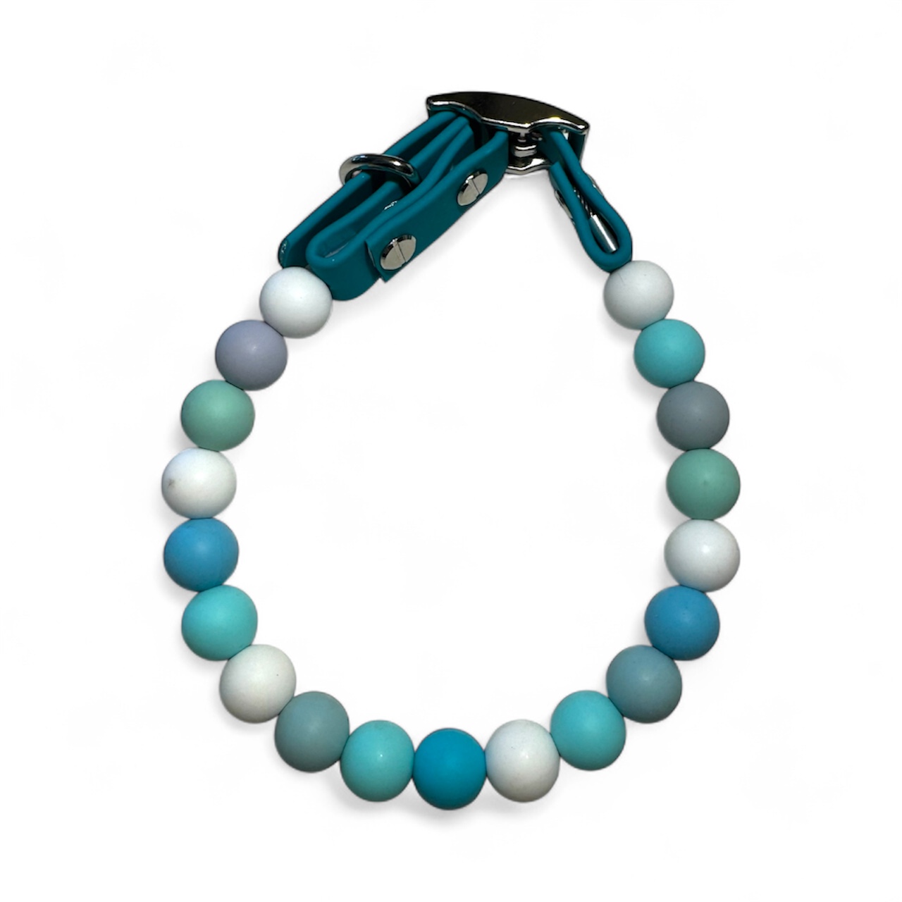 Turquoise Silicone Beaded Collar
