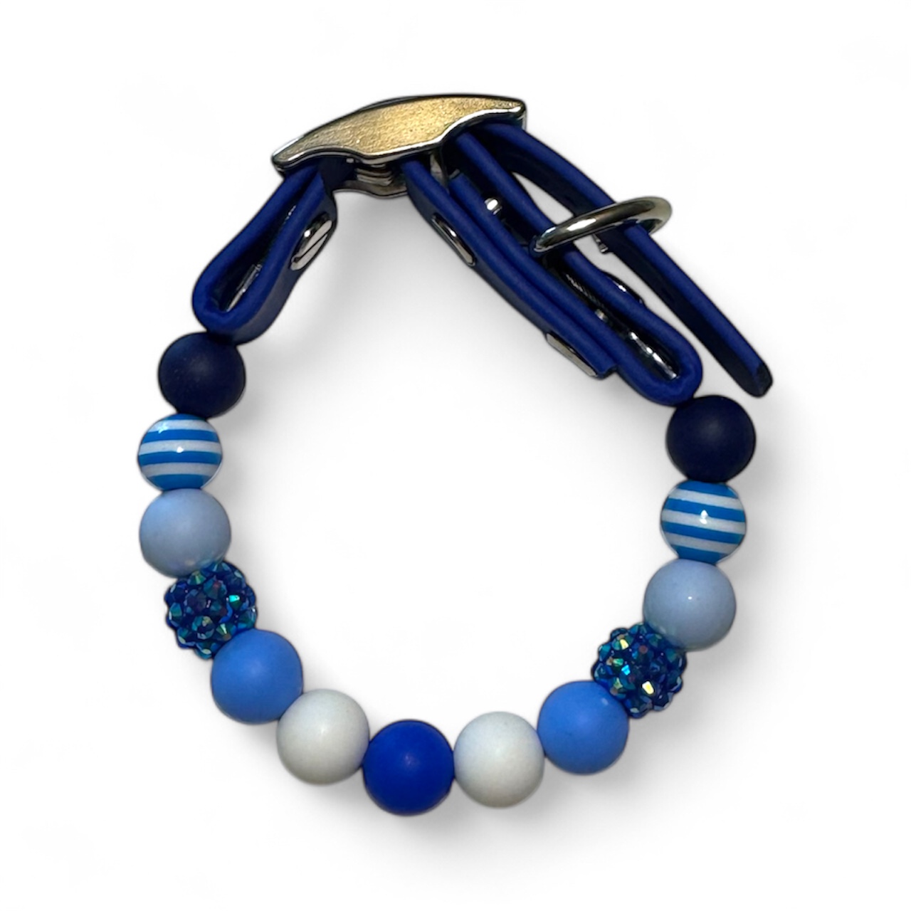Royal Blue Silicone Beaded Collar