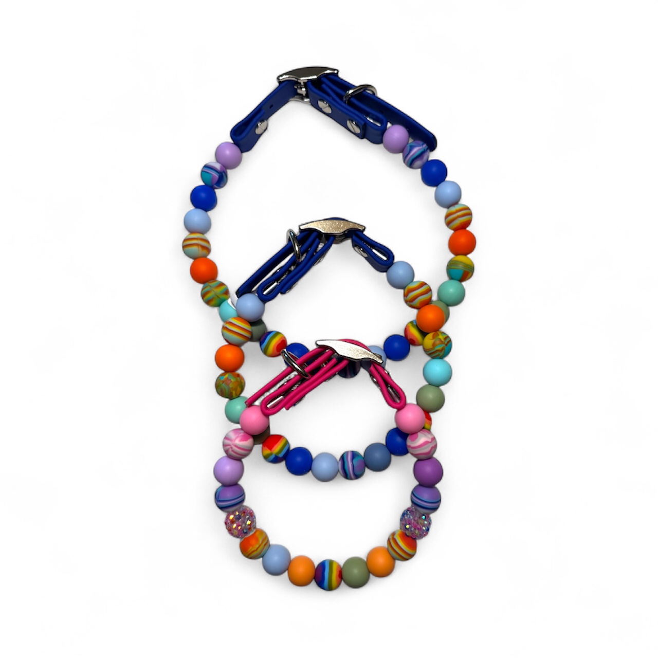 Tie Dye Silicone Beaded Collar
